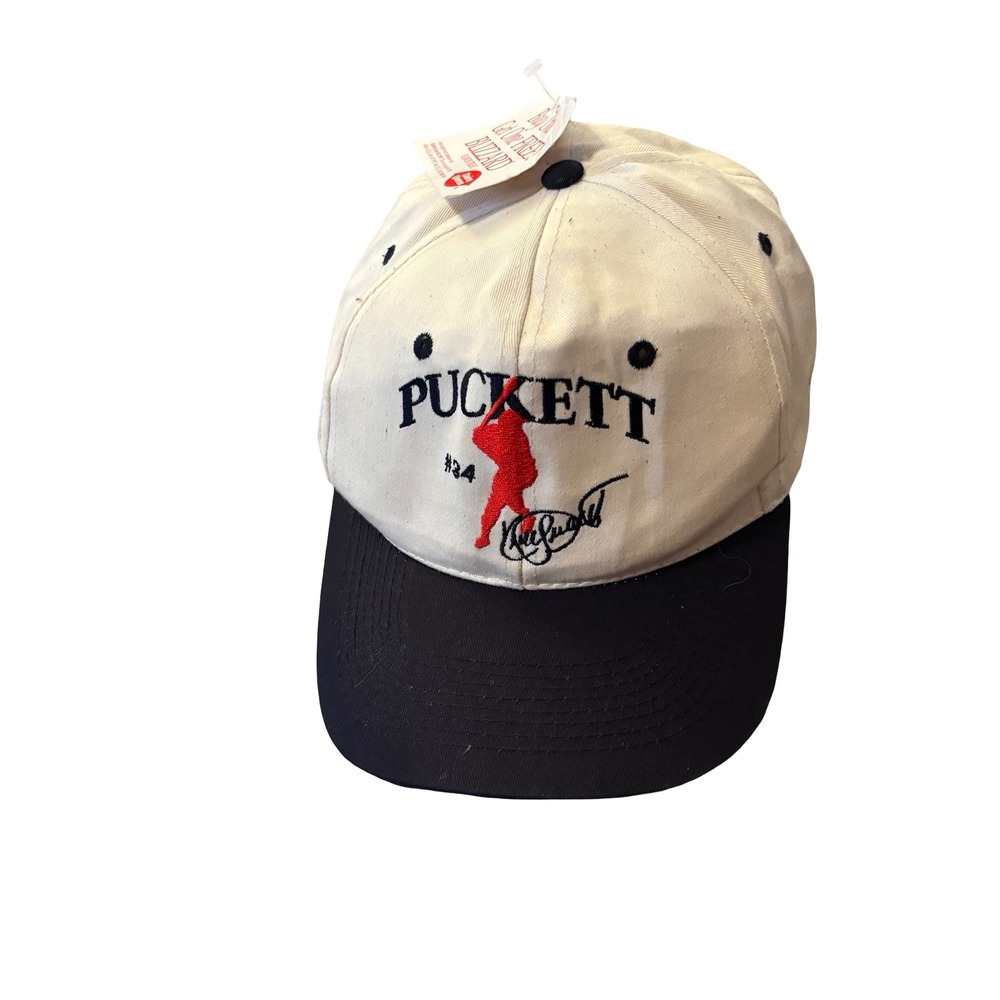 Vintage‎ 1997 Kirby Puckett Minnesota Twins Dairy Queen Snapback Hat NWT Cream